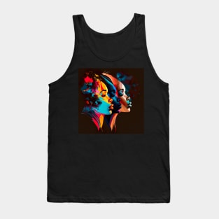 Abstract Womens, generative AI Tank Top